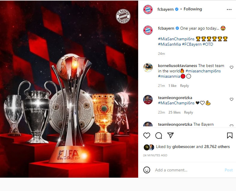 بايرن على انستجرام