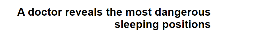 وضعيات نوم خطر علي الصحة 