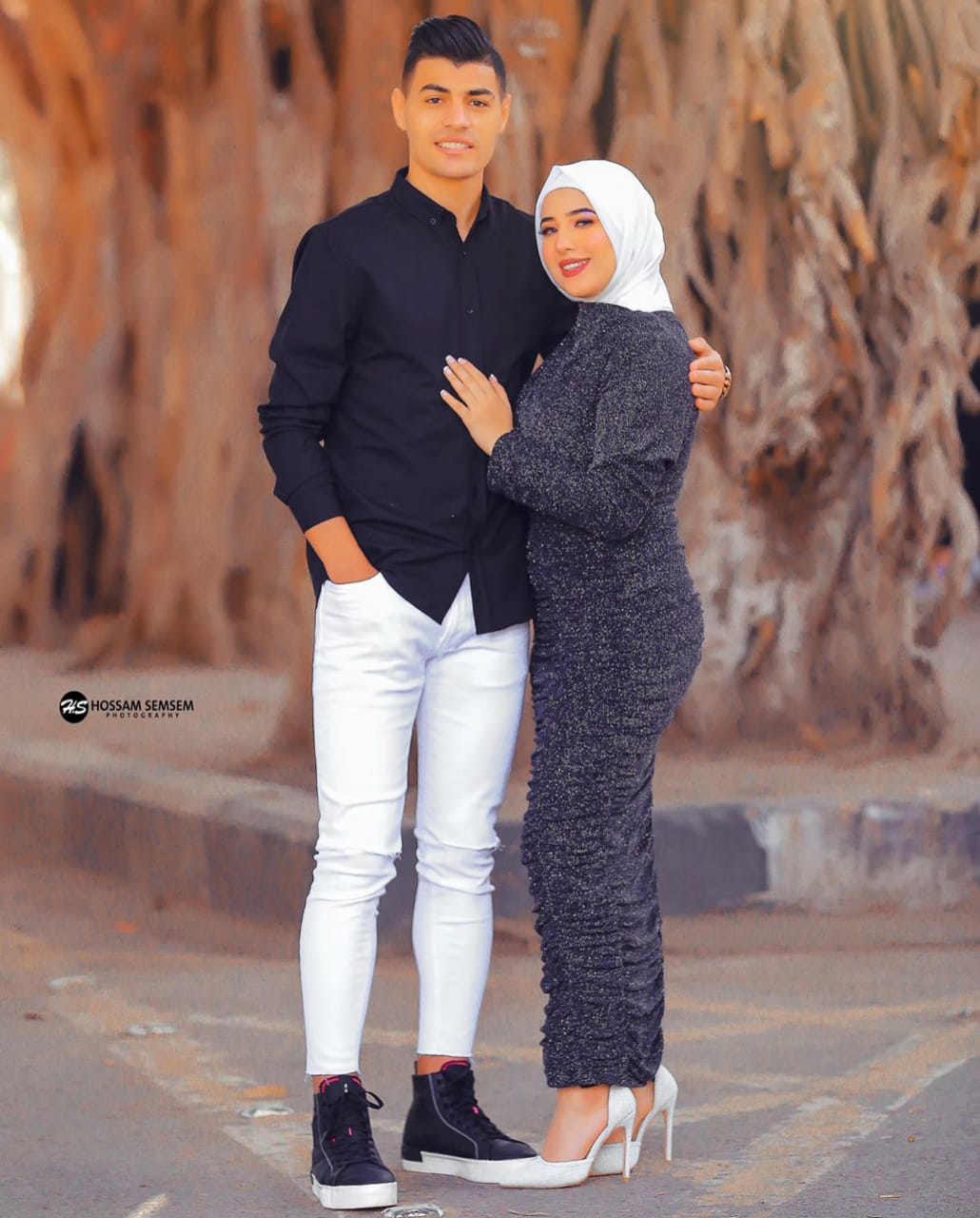عبد الرحمن مجدى وزوجته
