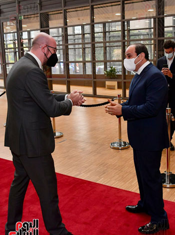 الرئيس السيسى يلتقى رئيس المجلس الأوروبى (6)