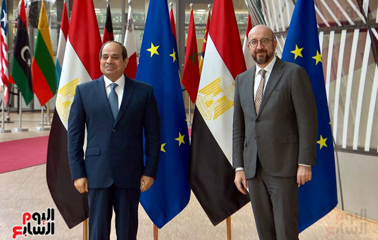 الرئيس السيسى يلتقى رئيس المجلس الأوروبى (1)