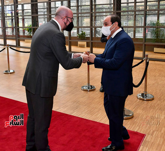 الرئيس السيسى يلتقى رئيس المجلس الأوروبى (5)