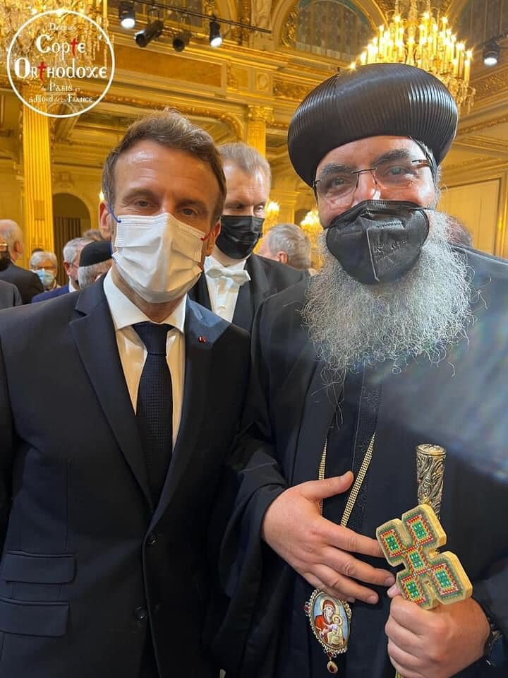 الرئيس الفرنسى مع رؤساء الكنائس