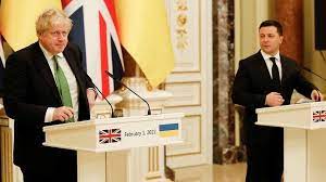 بوريس جونسون ورئيس أوكرانيا