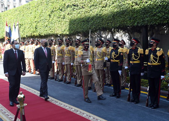 حرس الشرف فى استقبال رئيس الوزراء الأردني
