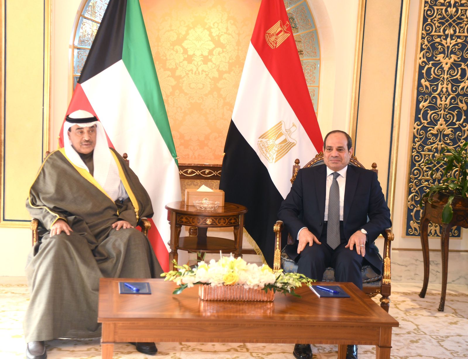 الرئيس السيسى يلتقى رئيس وزراء الكويت