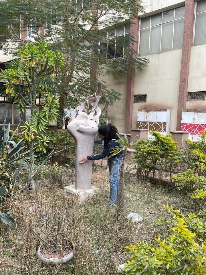 إعادة إحياء تماثيل كلية التربية الفنية بجامعة حلوان