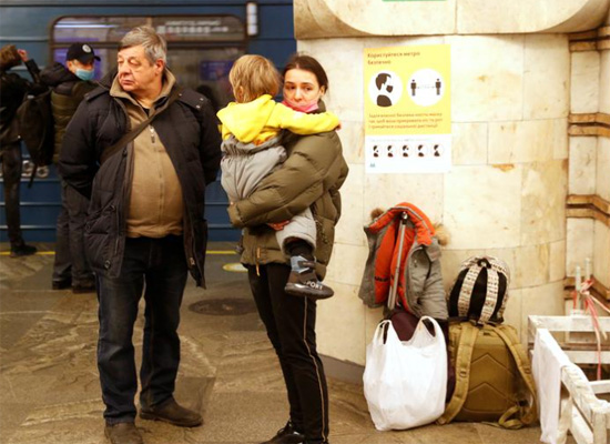 مغادرة الأسر الأوكرانية