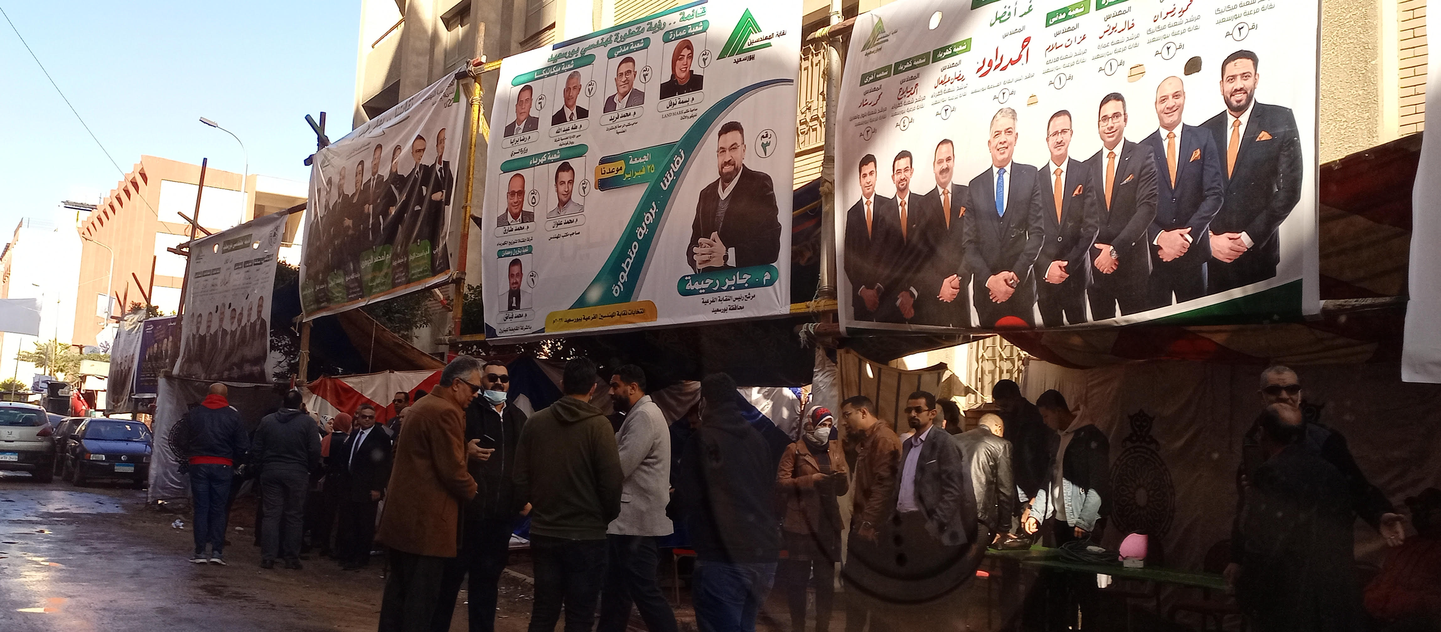 جانب من انتخابات نقابة المهندسين فى بورسعيد لاختيار المجلس و النقيب الجديد