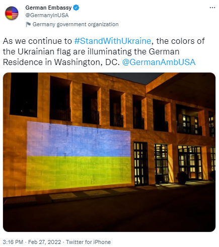 حساب السفارة الالمانية فى واشنطن