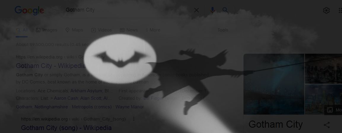 باتمان يتجول في جوجل