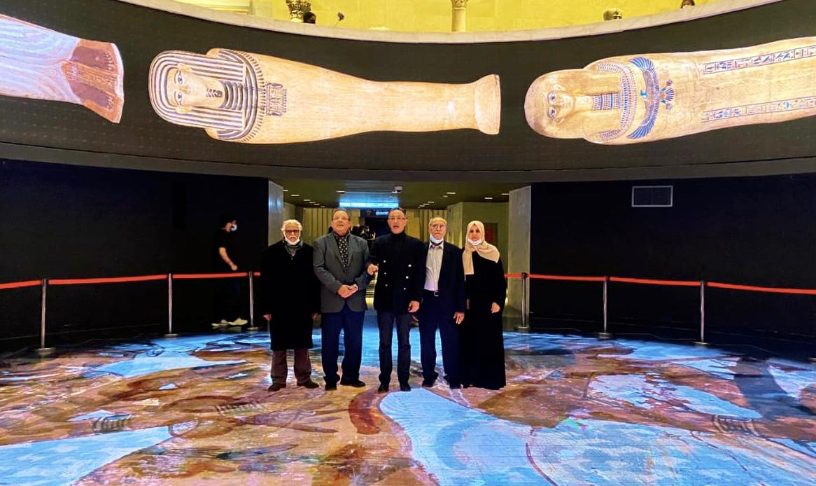 الرئيس اليمني الأسبق خلال الزيارة