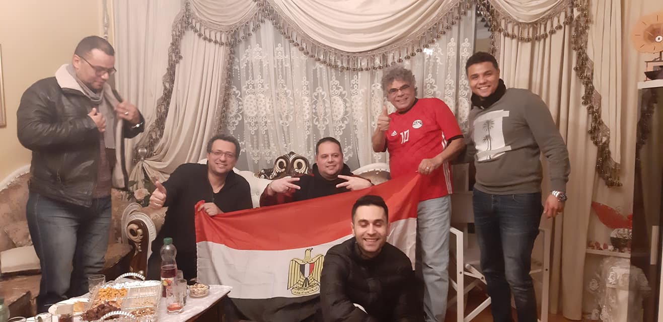 جانب من احتفالات الجالية المصرية بألمانيا بفوز المنتخب