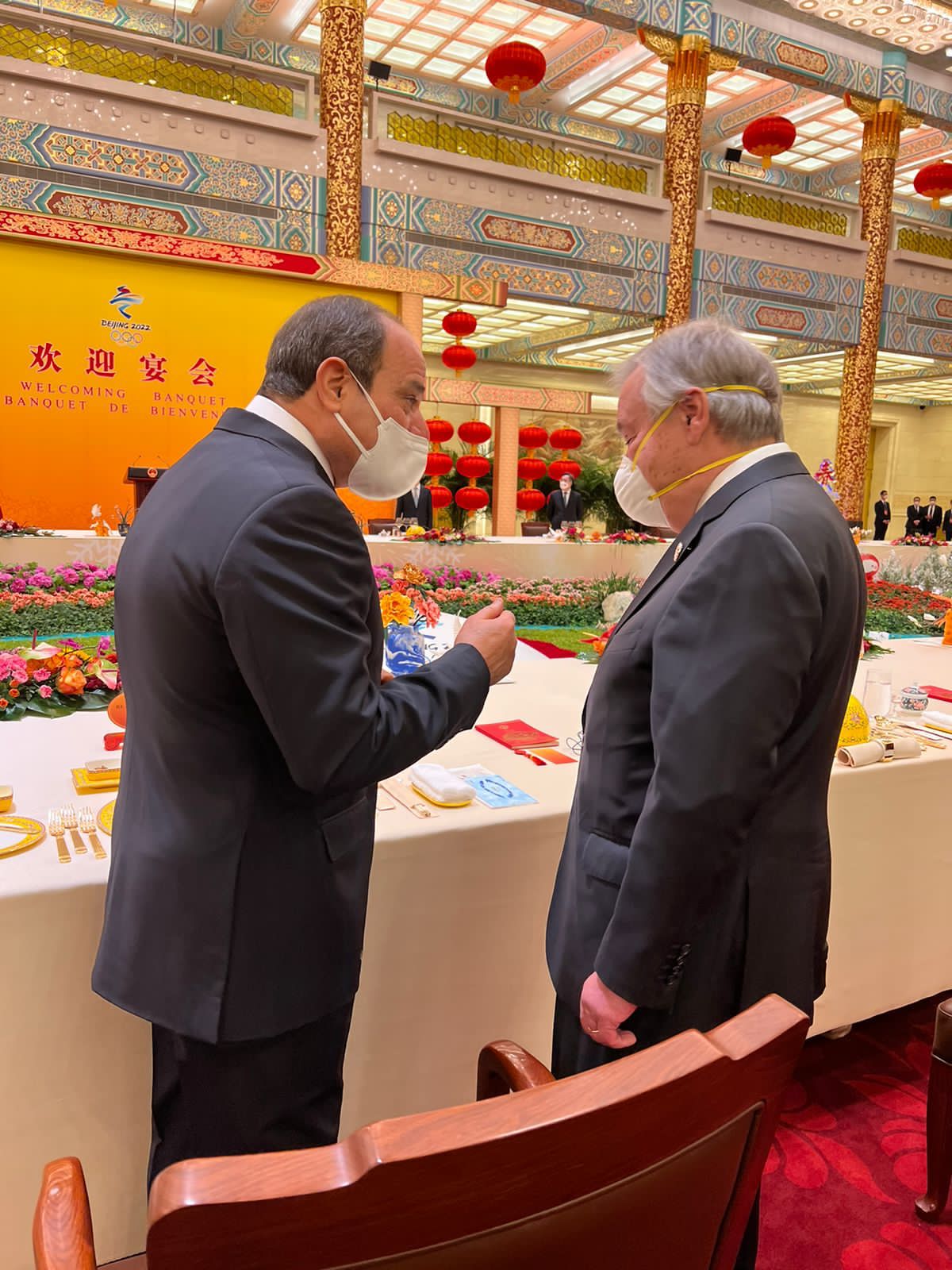 مأدبة غداء الرئيس الصيني تجمع الرئيس السيسى وأمير قطر وبن زايد وسكرتير الأمم المتحد (5)