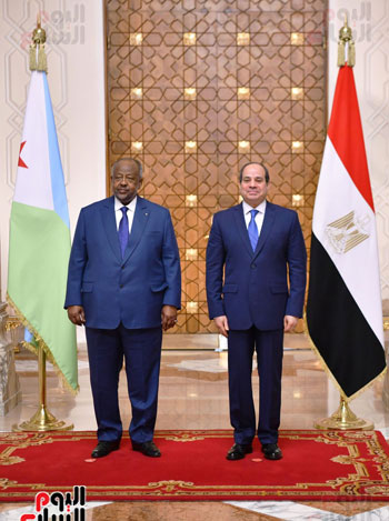 لقاء الرئيس عبد الفتاح السيسى ورئيس جيبوتى إسماعيل عمر جيلة (3)
