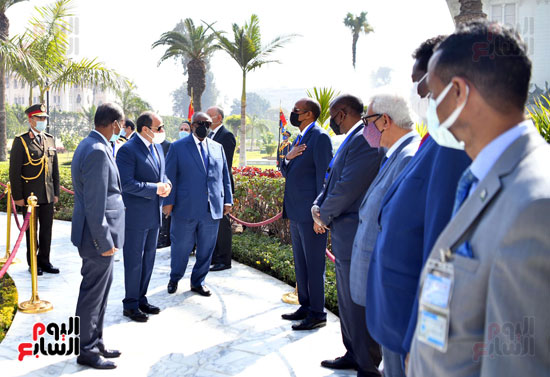 لقاء الرئيس عبد الفتاح السيسى ورئيس جيبوتى إسماعيل عمر جيلة (6)