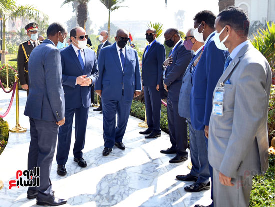 لقاء الرئيس عبد الفتاح السيسى ورئيس جيبوتى إسماعيل عمر جيلة (7)