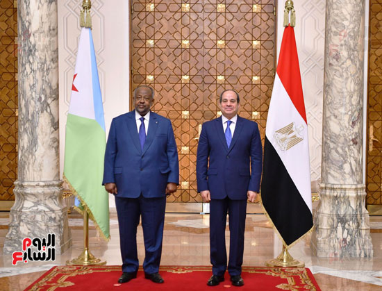 لقاء الرئيس عبد الفتاح السيسى ورئيس جيبوتى إسماعيل عمر جيلة (2)