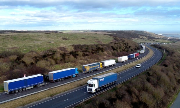 الشاحنات على الحدود البريطانية