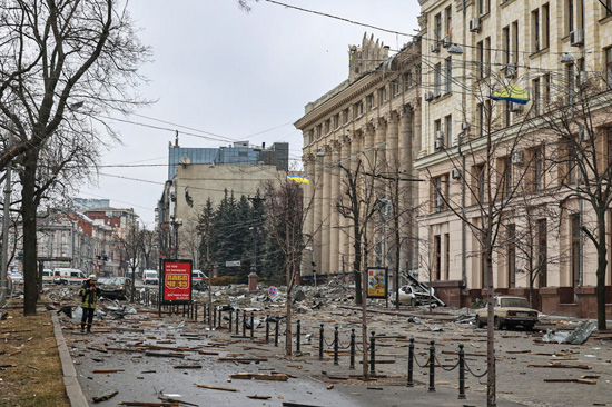 شوارع أوكرانيا خاوية