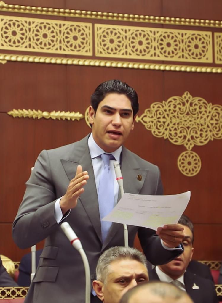 النائب أحمد أبو  هشيمة خلال الجلسة العامة لمجلس الشيوخ (4)