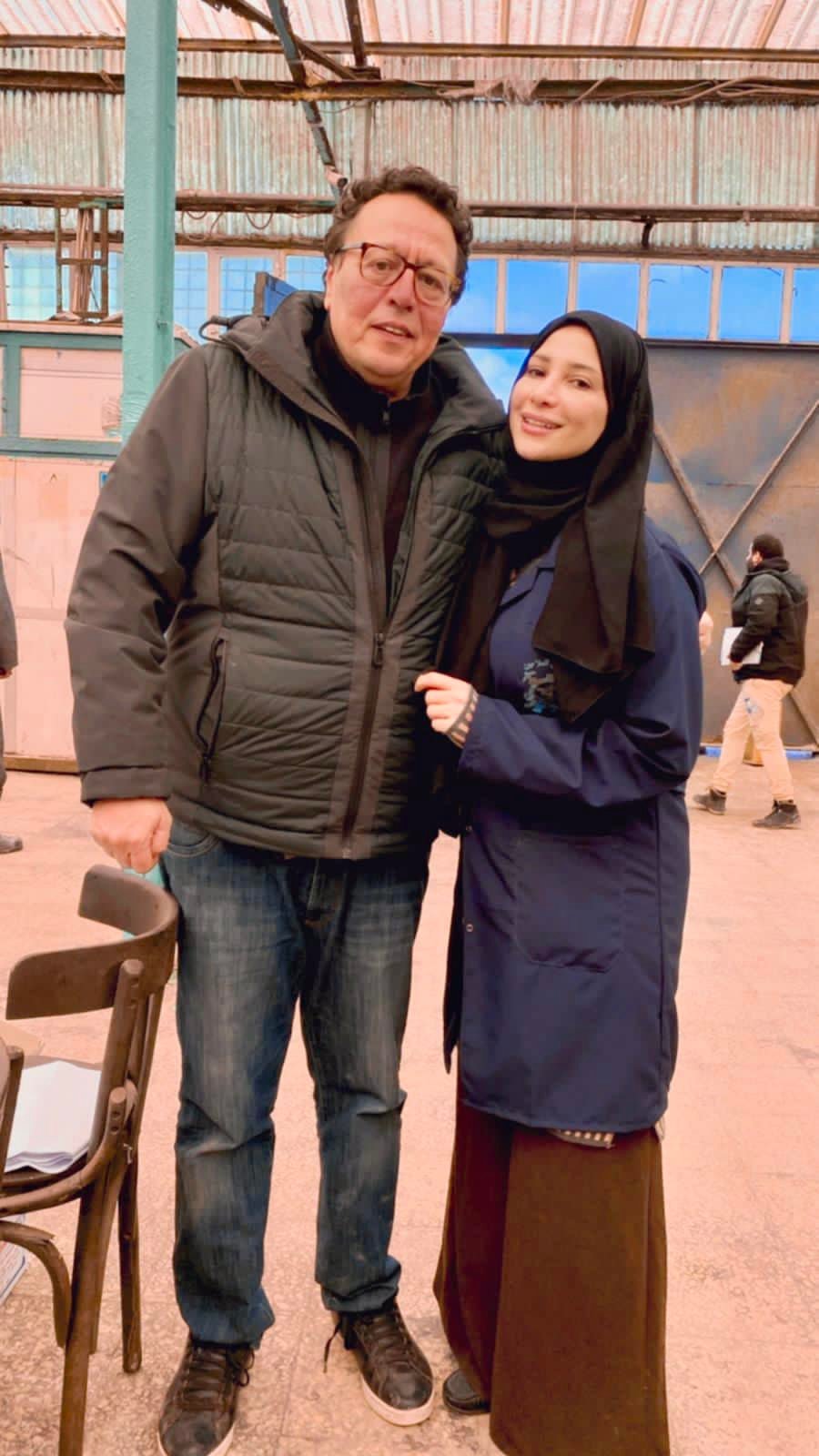 غادة مع المخرج محمد ياسين غادة مع المخرج محمد ياسين