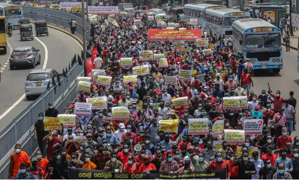 مظاهرات فى سريلانكا بسبب الأزمة الاقتصادية
