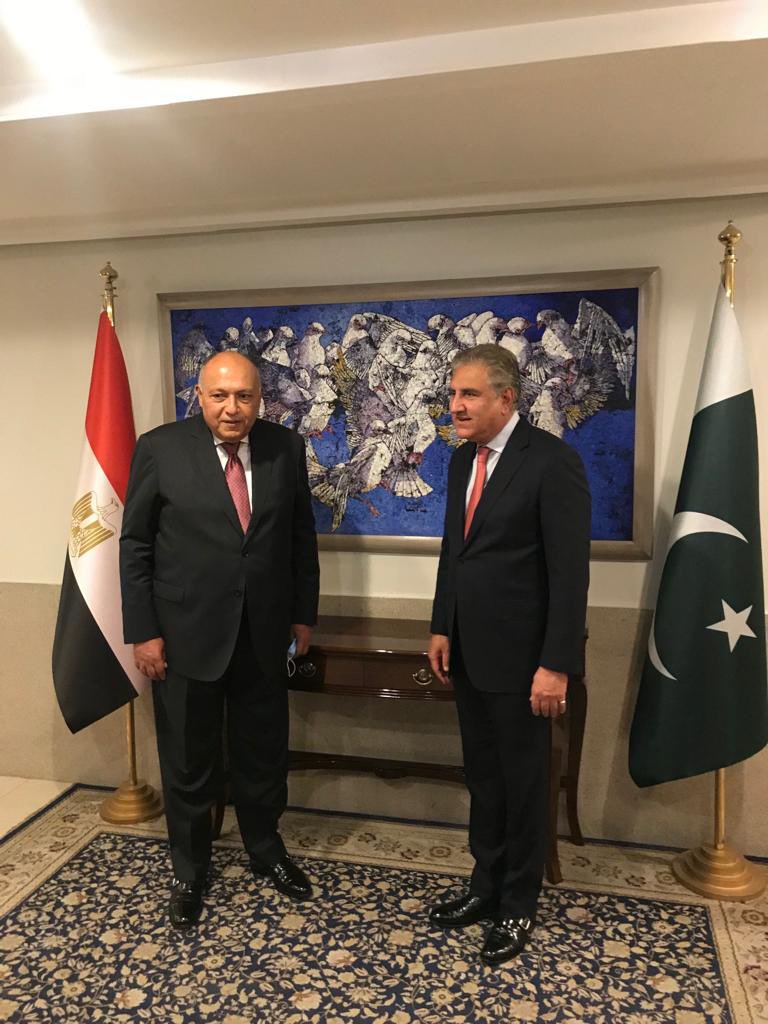 وزير الخارجية الباكستاني يستقبل وزير الخارجية سامح شكري