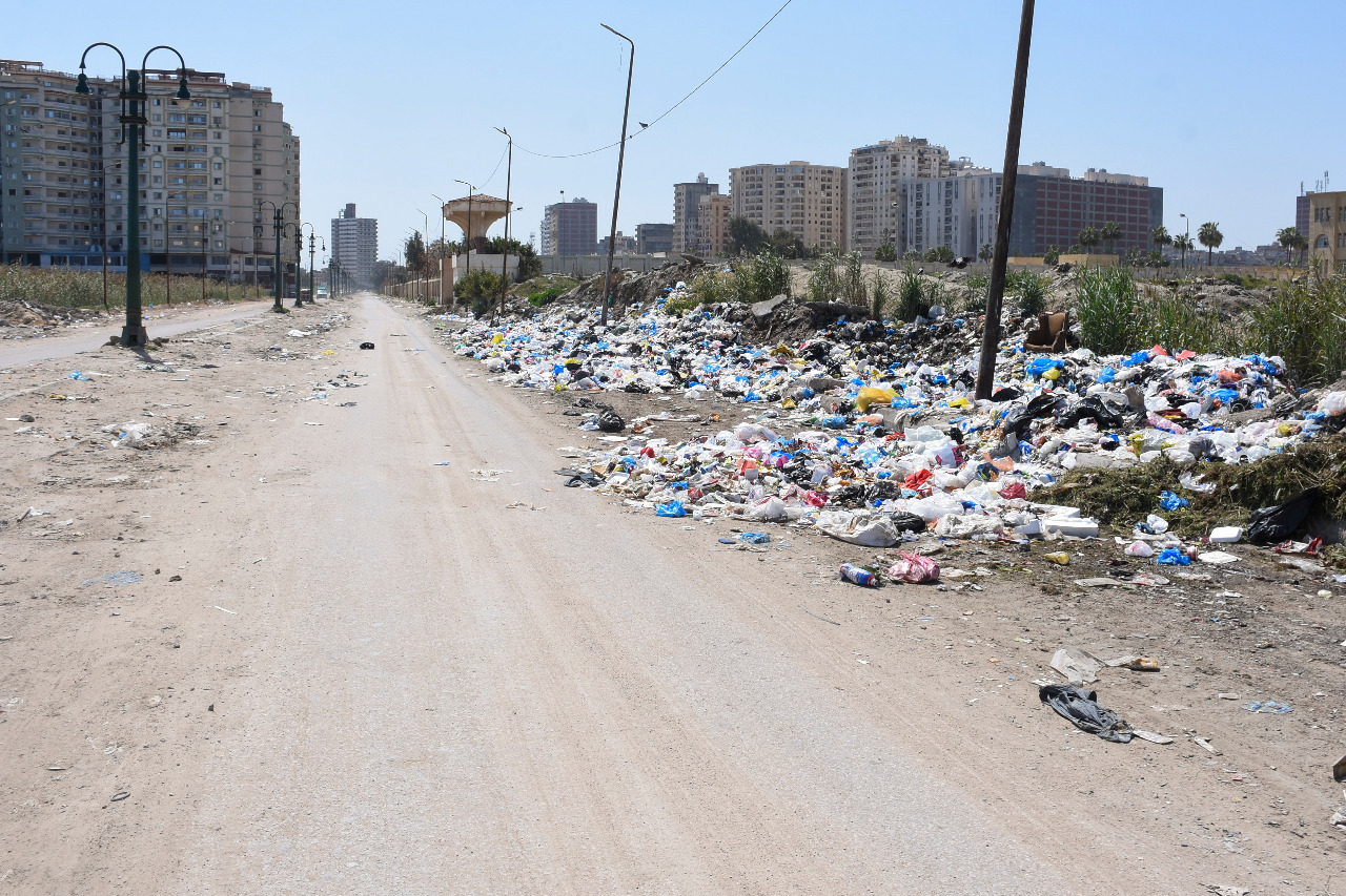 محافظ الإسكندرية يرصد تراكمات من القمامة بشارع الملك  (4)