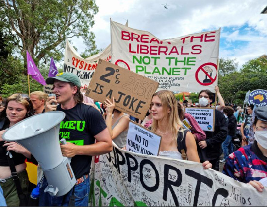 نشطاء المناخ الطلابي فى استراليا