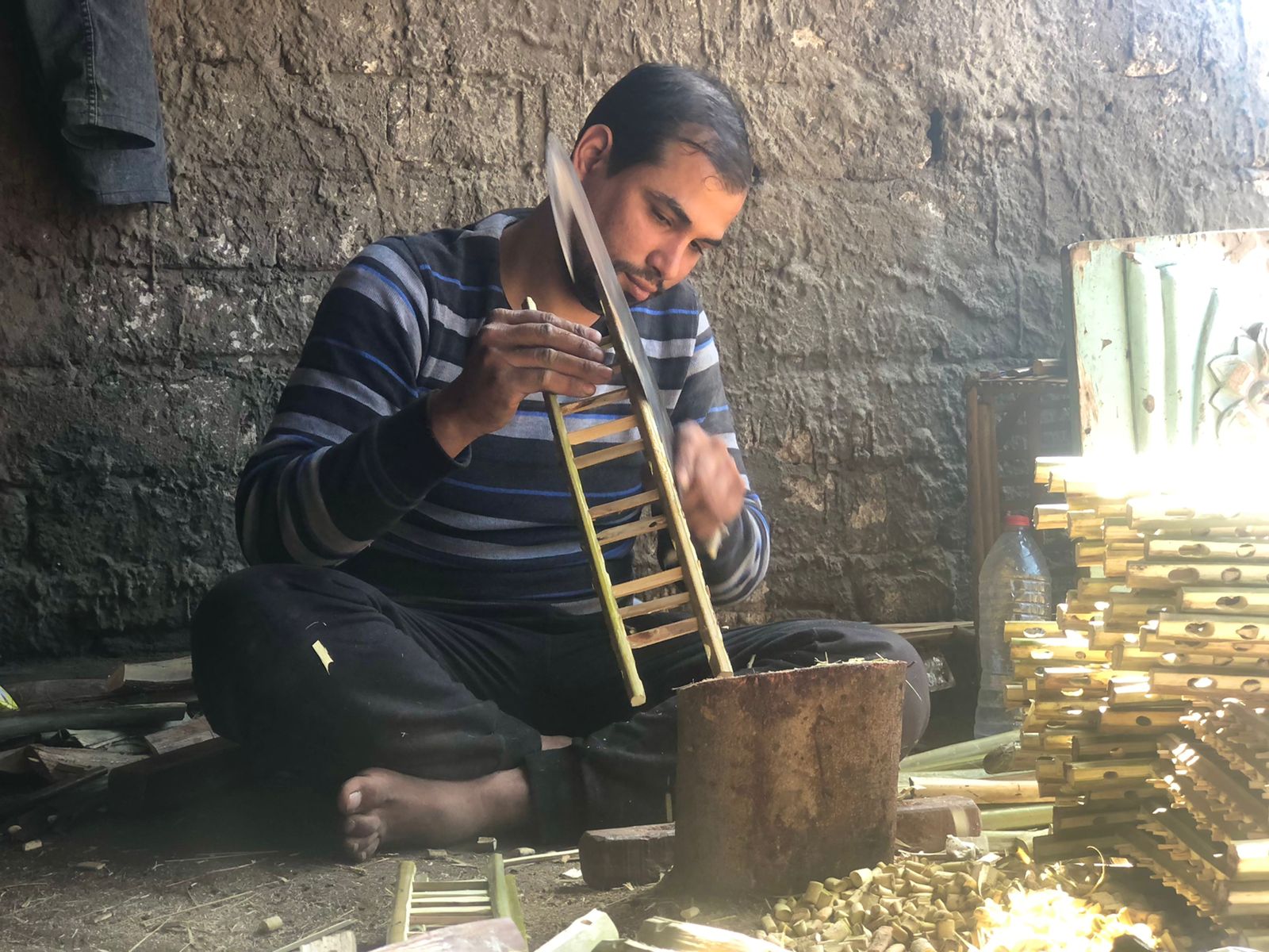 صناعة جريد النخيل في محافظة الدقهلية