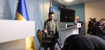 الرئيس الأوكرانى فى الفيديو