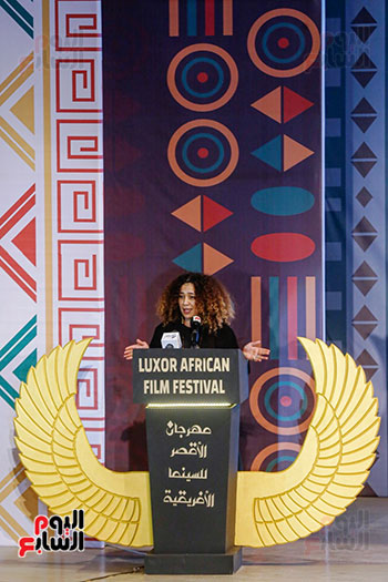 غالية بن علي فى افتتاح مهرجان الأقصر للسينما الأفريقية