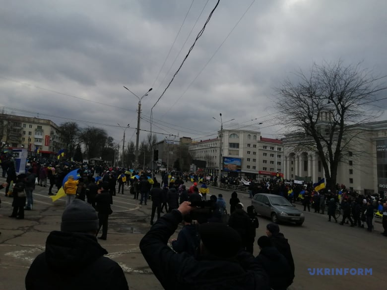 مظاهرات فى خيرسون الأوكرانية