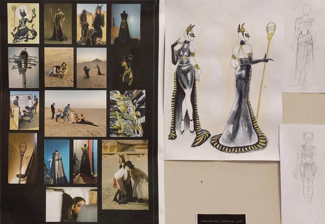 جانب من معرض تصميم أزياء مسرحية تاريخية بفنون جميلة الزمالك (4)
