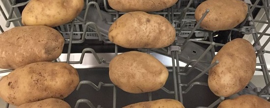 البطاطس بغسالة الأطباق