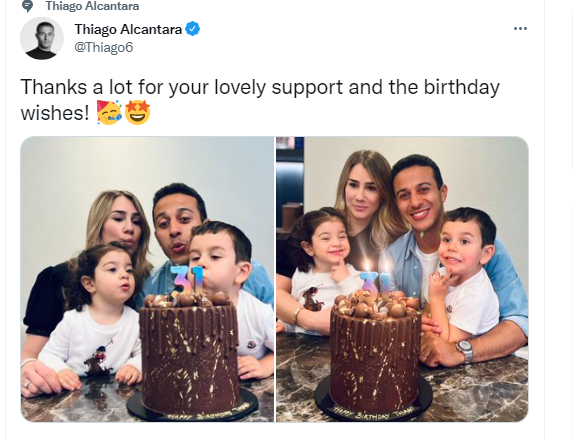 تياجو يحتفل بعيد ميلاده
