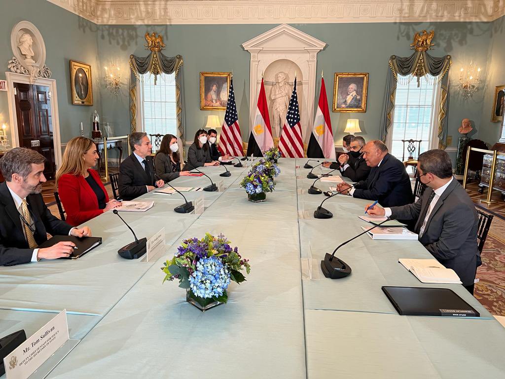 مباحثات مصرية أمريكية بين شكري وبلينكن