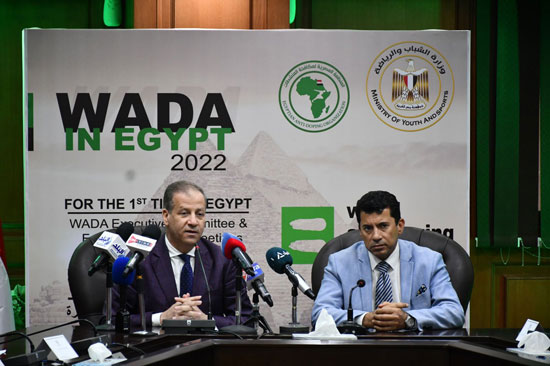 وزير الرياضة يشهد مؤتمر الإعلان عن استضافة مصر لاجتماعات الوكالة الدولية لمكافحة المنشطات (2)