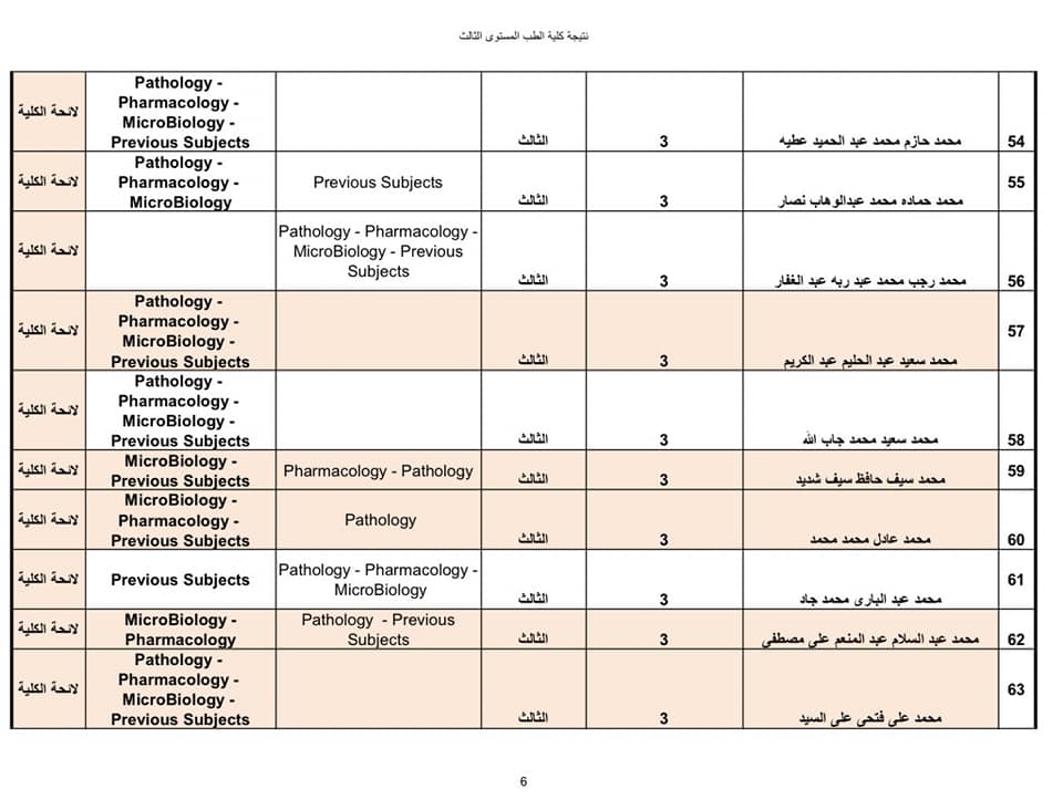 نتيجة امتحانات تحديد المستوى للطلاب العائدين من أوكرانيا (15)