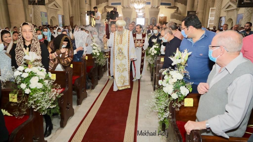 البابا تواضروس الثانى خلال قداس عيد أحد الشعانين (2)