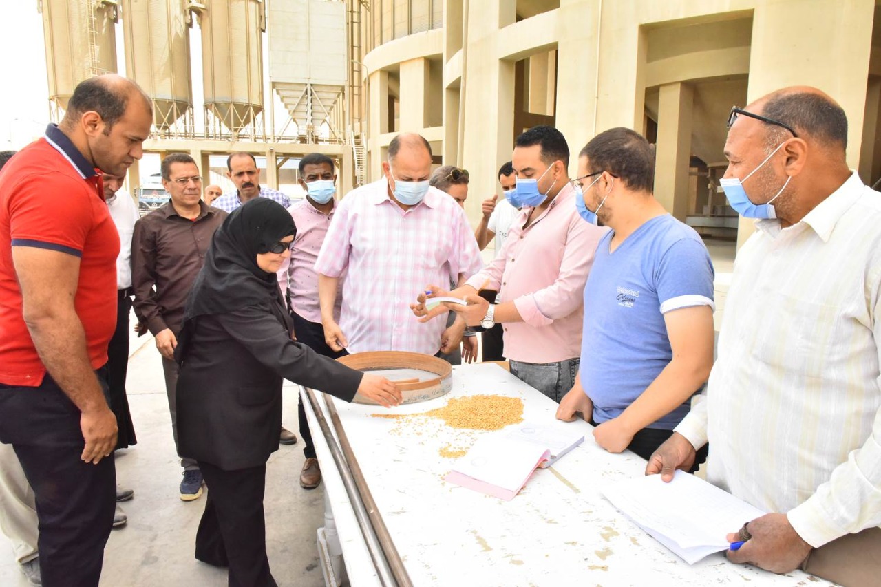 محافظ أسيوط يتابع أعمال توريد القمح بصوامع عرب العوامر (13)