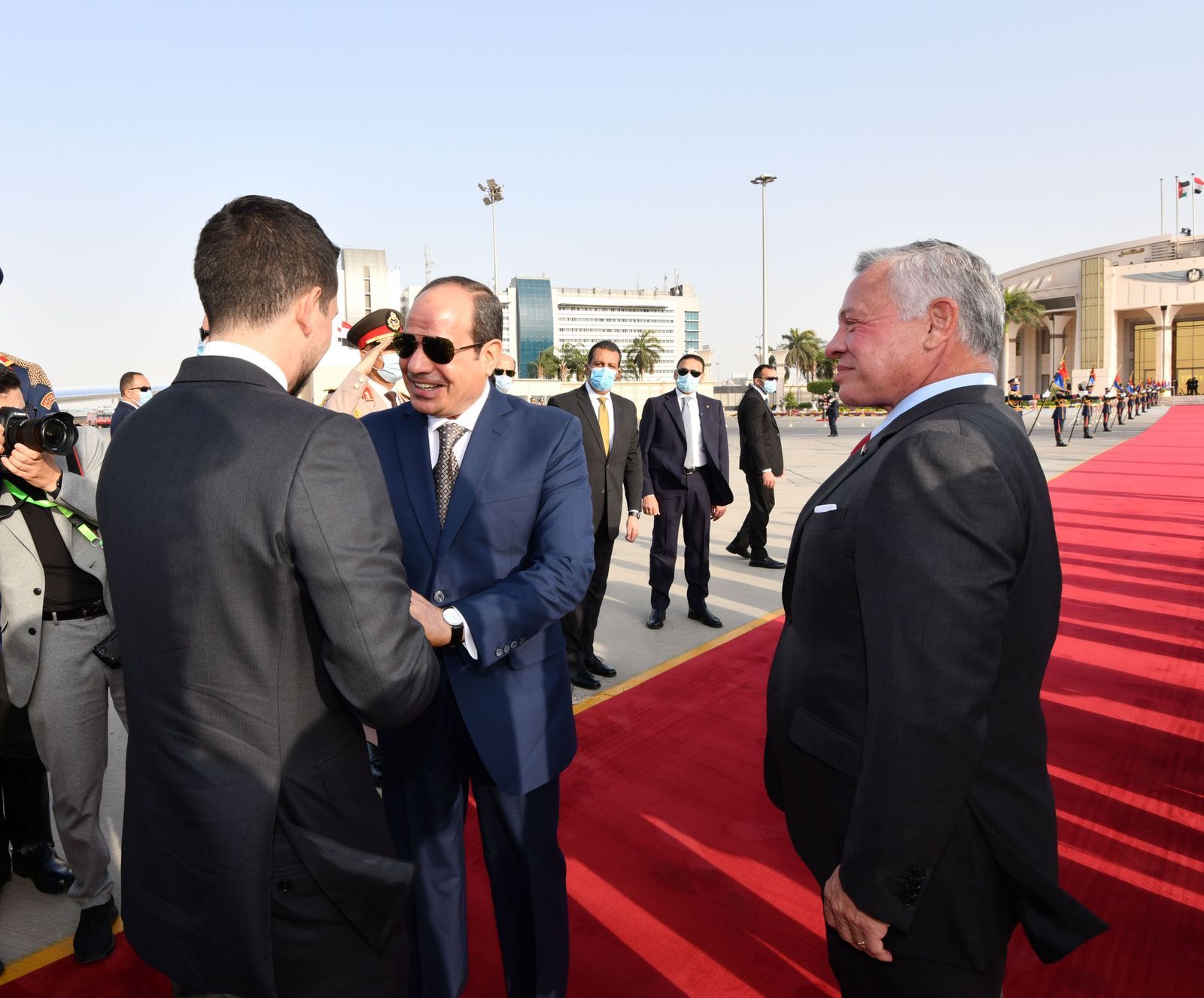 الرئيس السيسى يستقبل الملك عبد الله الثانى والأمير محمد بن زايد (1)