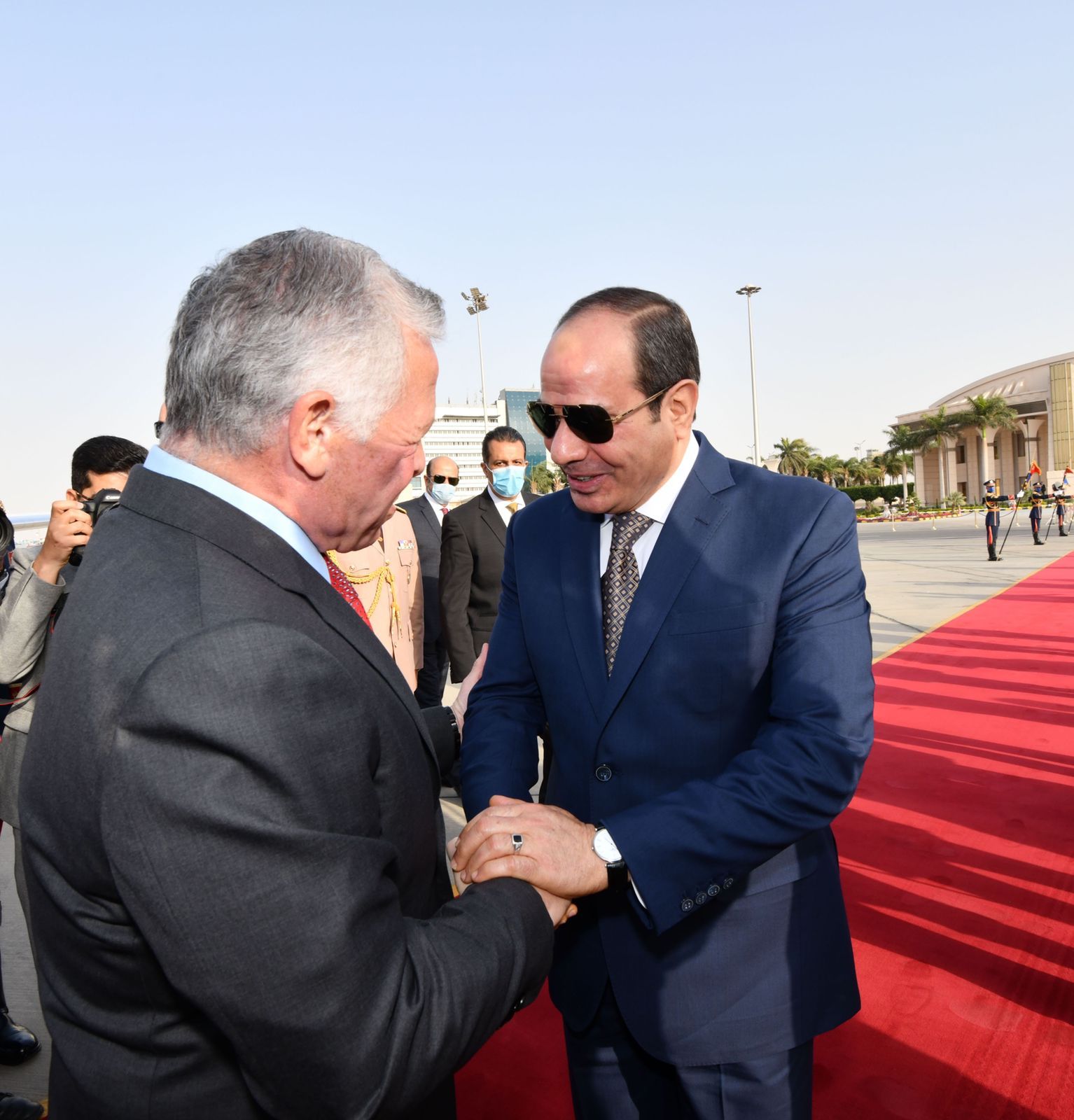 الرئيس السيسى يستقبل الملك عبد الله الثانى والأمير محمد بن زايد (4)
