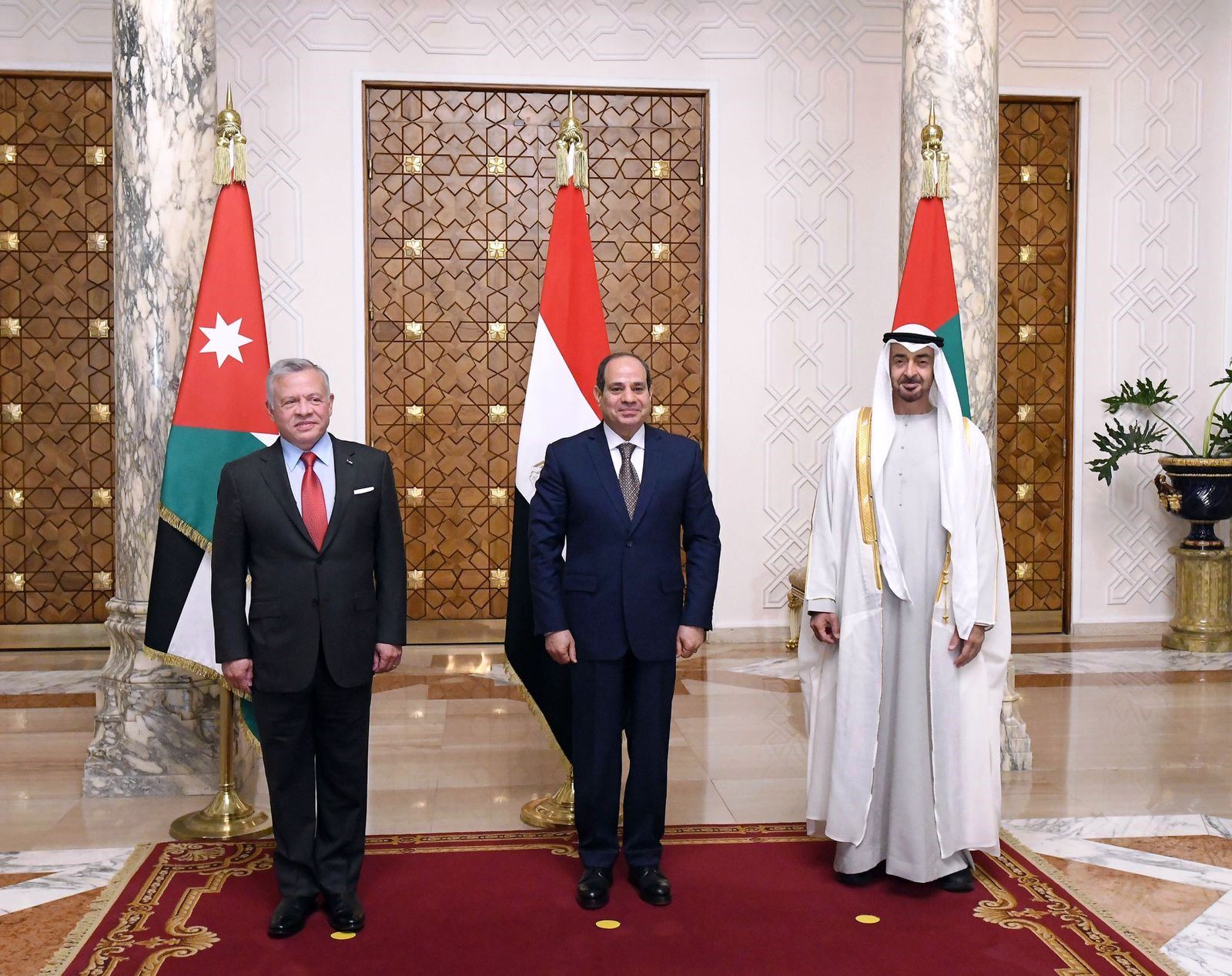 الرئيس السيسى والعاهل الأردنى وولى عهد أبو ظبى (8)