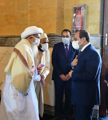 الرئيس السيسى يفتتح مسجد سيدنا الحسين بعد تجديده (13)