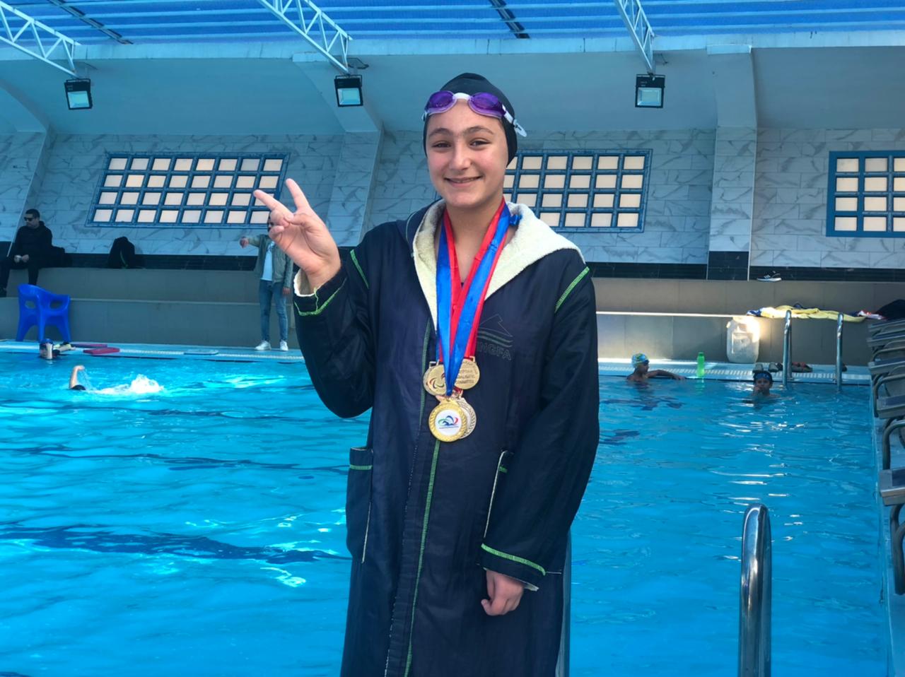 فراشة السباحة أسماء حسن تحصد بطولة الجمهورية للسباحة البارالمبية
