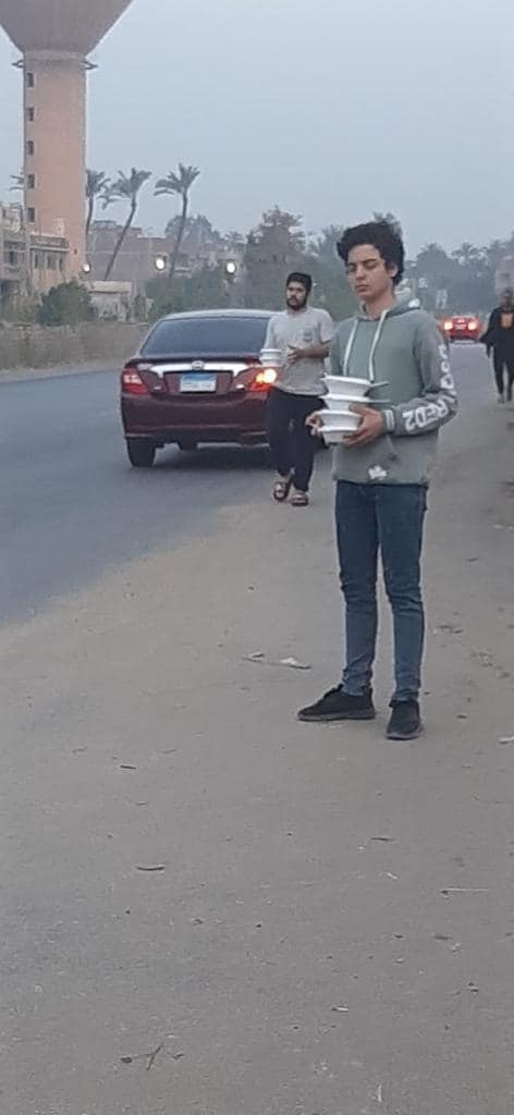 توزيع وجبات الافطار في شبرا منت
