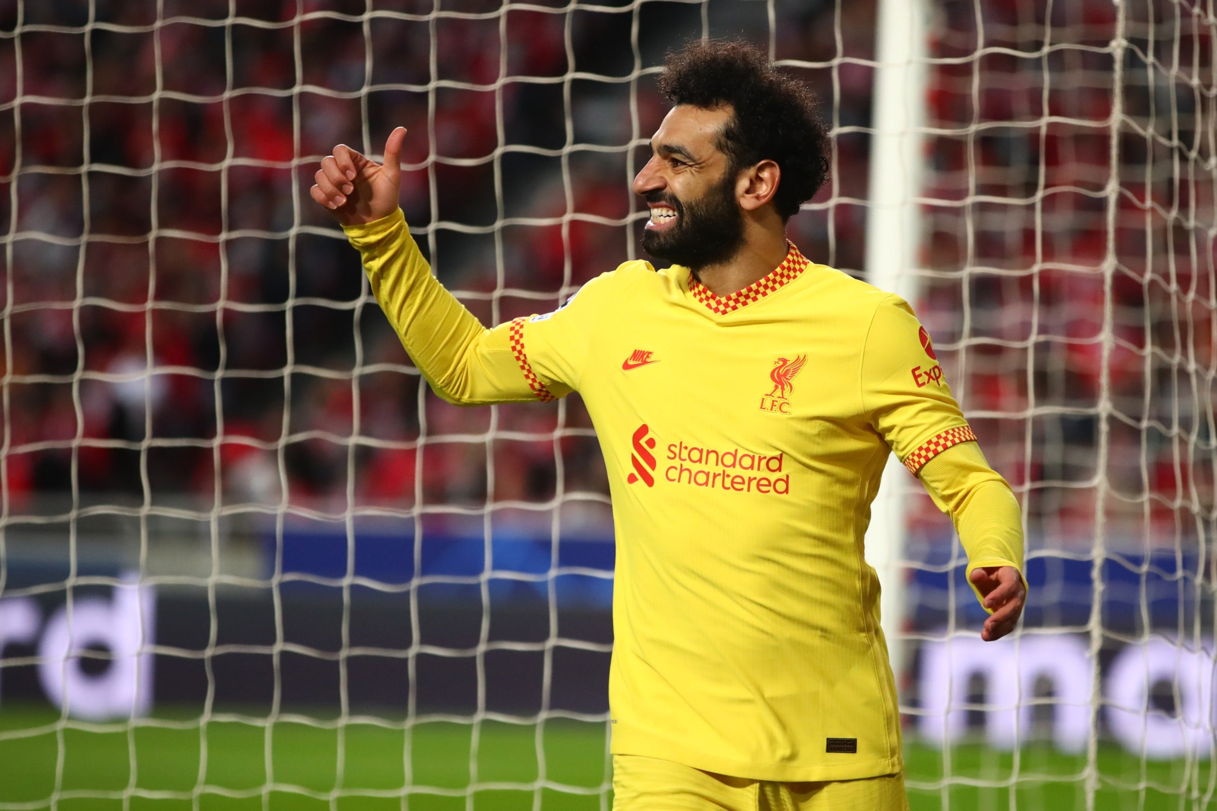 محمد صلاح خلال المباراة