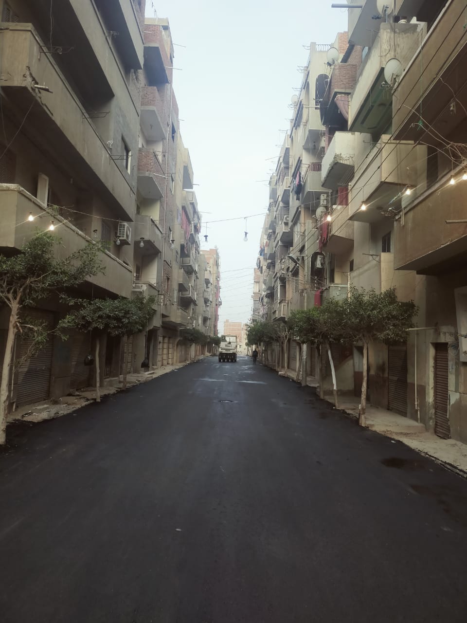 جانب من رصف الشوارع غرب كفر الشيخ